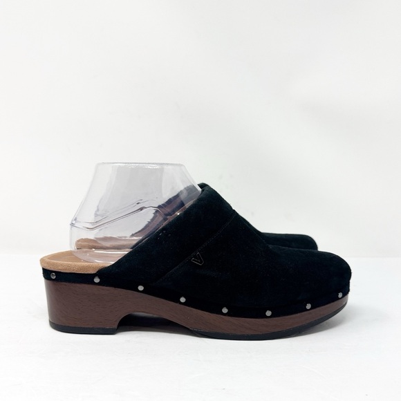 Vionic Kacie Suede Comfort Clogs Black Size 9 - Picture 2 of 10